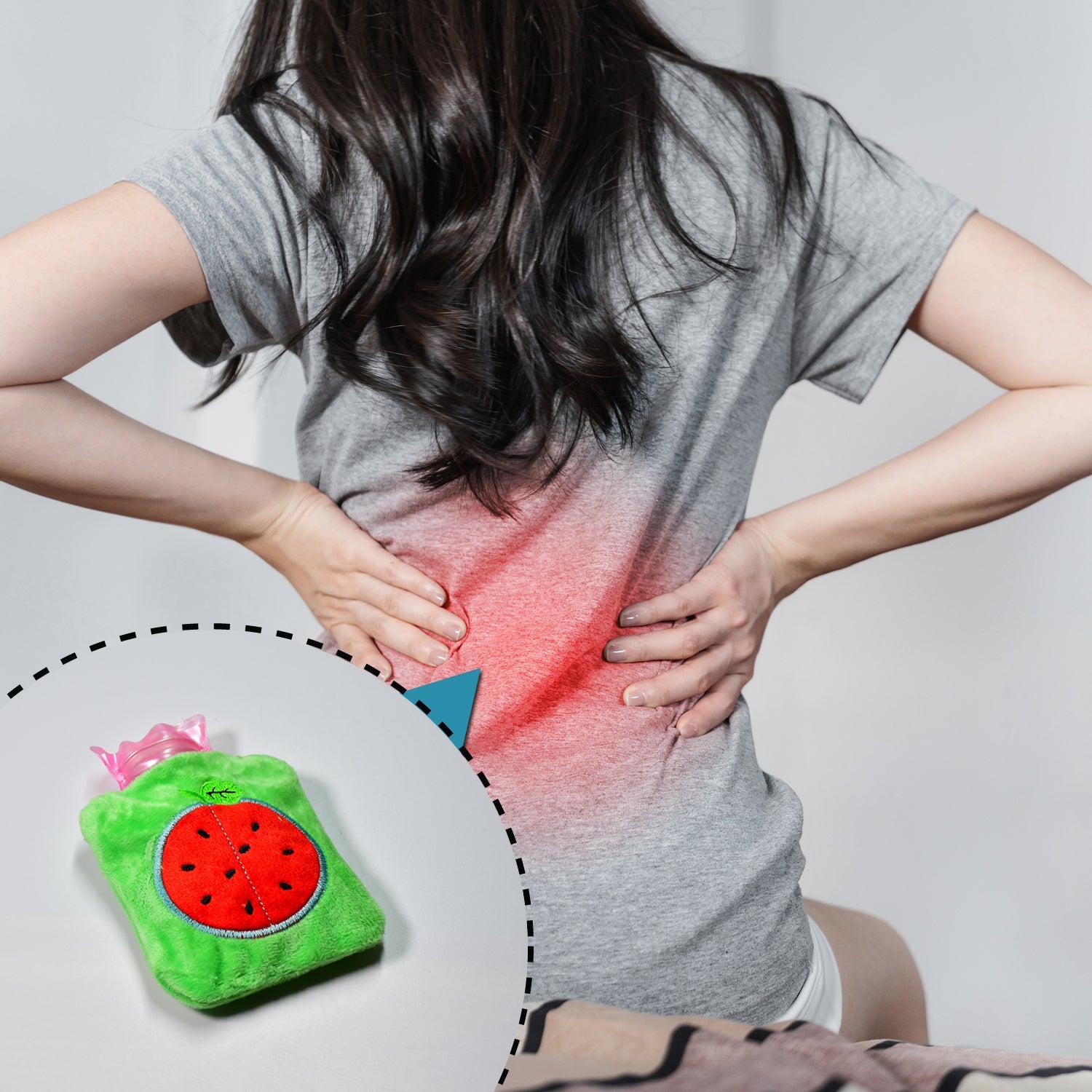 6509 Watermelon small Hot Water Bag with Cover for Pain Relief, Neck, Shoulder Pain and Hand, Feet Warmer, Menstrual Cramps. DeoDap 6509 Watermelon small Hot Water Bag with Cover for Pain Relief, Neck, Shoulder Pain and Hand, Feet Warmer, Menstrual Cramps. DeoDap